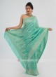 Sea Green Chiffon Saree